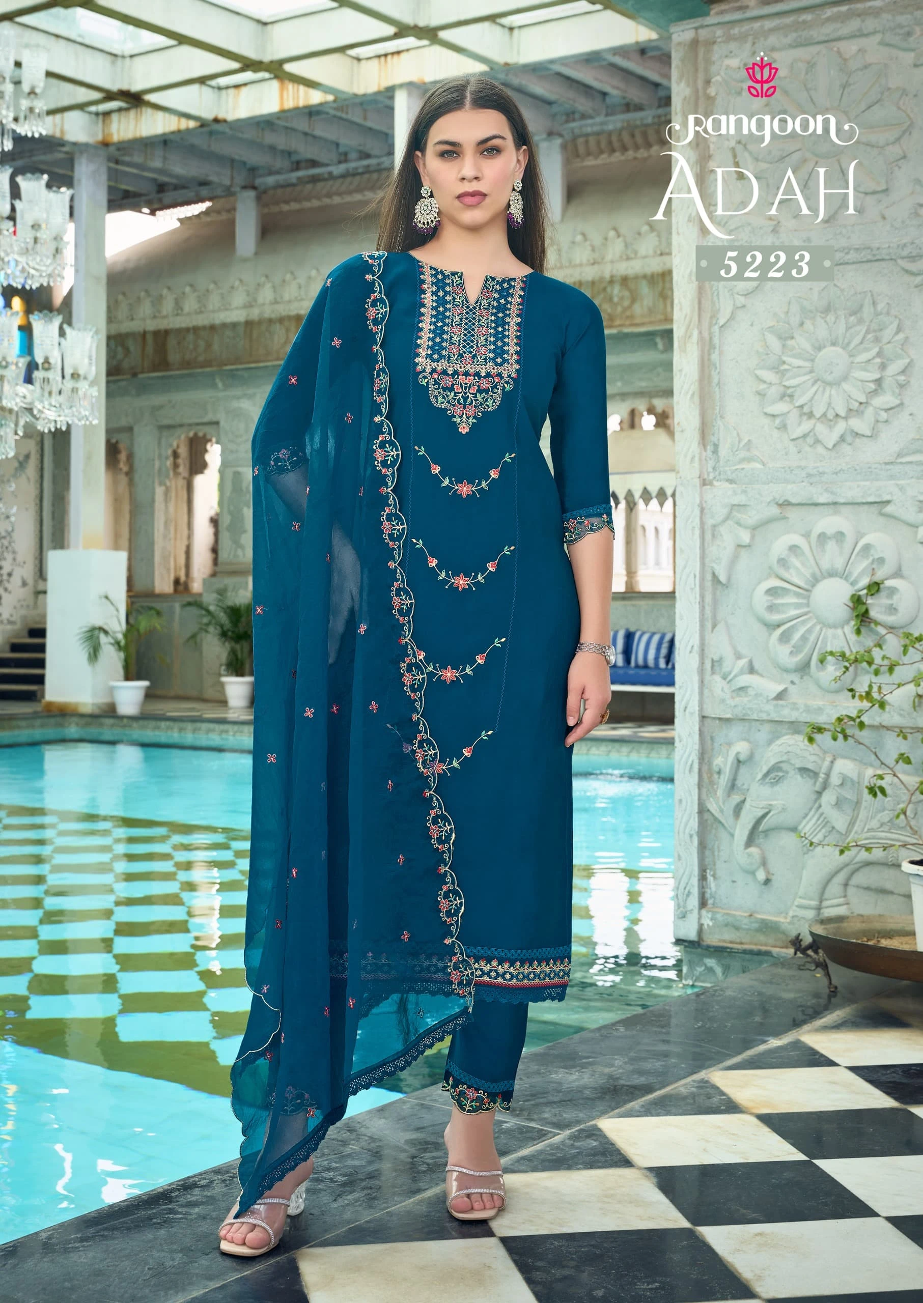 Rangoon Adah Viscose Wholesale Readymade Salwar Suit Catalog — Wholesale Salwar Suits, Rangoon wholesale from Surat - Gallery Image 3